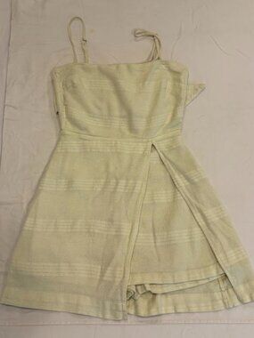 Free People Go Get Em Skort Playsuit Romper Dress Beach Yellow